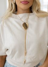 Load image into Gallery viewer, Tiger's Eye Bolo Statement Necklace

