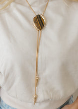 Load image into Gallery viewer, Tiger's Eye Bolo Statement Necklace
