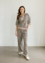 Load image into Gallery viewer, Textured Leopard Print Pants Set - Mushroom
