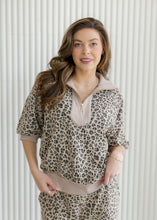Load image into Gallery viewer, Textured Leopard Print Pants Set - Mushroom
