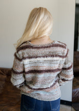 Load image into Gallery viewer, Andie Multi Striped Fuzzy Sweater - Olive
