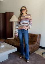 Load image into Gallery viewer, Andie Multi Striped Fuzzy Sweater - Magenta
