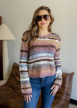 Load image into Gallery viewer, Andie Multi Striped Fuzzy Sweater - Magenta
