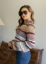 Load image into Gallery viewer, Andie Multi Striped Fuzzy Sweater - Magenta

