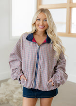 Load image into Gallery viewer, Navy &amp; Red Reversible Retro Wind Jacket
