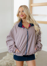 Load image into Gallery viewer, Navy &amp; Red Reversible Retro Wind Jacket
