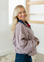 Load image into Gallery viewer, Navy &amp; Red Reversible Retro Wind Jacket
