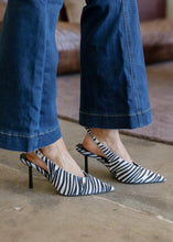 Load image into Gallery viewer, Stefani Zebra Slingback Heels
