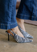 Load image into Gallery viewer, Stefani Zebra Slingback Heels
