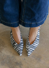 Load image into Gallery viewer, Stefani Zebra Slingback Heels
