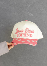 Load image into Gallery viewer, Jesus Saves Pink Polka Dot Trucker Hat

