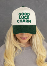 Load image into Gallery viewer, Good Luck Charm Green Corduroy Trucker Hat
