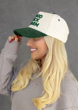 Load image into Gallery viewer, Good Luck Charm Green Corduroy Trucker Hat
