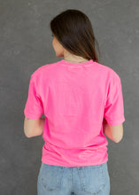 Load image into Gallery viewer, Lucky Green Puff Neon Pink Tee
