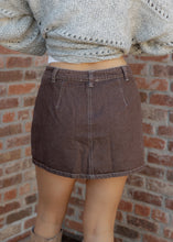 Load image into Gallery viewer, Francis Chocolate Brown Denim Skort
