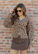 Load image into Gallery viewer, Holly Leopard Button Cardigan Top
