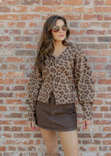 Load image into Gallery viewer, Holly Leopard Button Cardigan Top
