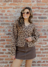 Load image into Gallery viewer, Holly Leopard Button Cardigan Top

