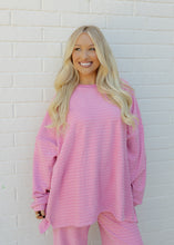 Load image into Gallery viewer, Ashton Pink &amp; Ivory Striped Top

