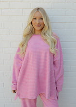 Load image into Gallery viewer, Ashton Pink &amp; Ivory Striped Top
