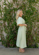 Load image into Gallery viewer, Mint Green Pintuck Midi Dress
