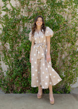 Load image into Gallery viewer, Taupe Polka Dot Midi Dress
