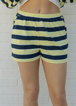 Load image into Gallery viewer, Sheila Lemon &amp; Navy Striped Shorts
