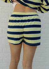 Load image into Gallery viewer, Sheila Lemon &amp; Navy Striped Shorts
