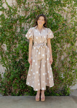 Load image into Gallery viewer, Taupe Polka Dot Midi Dress
