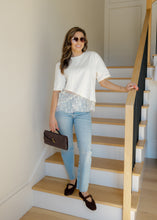 Load image into Gallery viewer, Camila Layered Lace Hem Top - Cream
