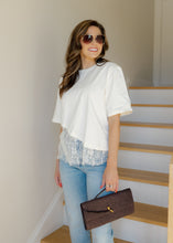 Load image into Gallery viewer, Camila Layered Lace Hem Top - Cream
