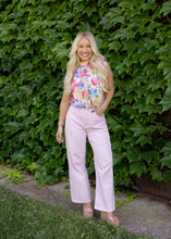 Load image into Gallery viewer, Colorful Floral Halter Mock Neck Bodysuit
