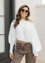 Load image into Gallery viewer, Everlee Bateau Cream Sweater
