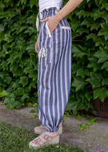 Load image into Gallery viewer, Collier Navy Striped Jogger Pants
