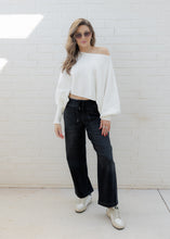 Load image into Gallery viewer, Risen Black Slouchy Drawstring Jeans
