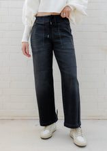 Load image into Gallery viewer, Risen Black Slouchy Drawstring Jeans
