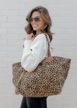 Load image into Gallery viewer, Brynn Leopard Large Shoulder Tote - Brown
