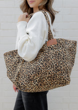 Load image into Gallery viewer, Brynn Leopard Large Shoulder Tote - Brown
