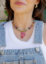 Load image into Gallery viewer, Santorini Colorful Beaded Heart Necklace
