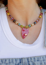 Load image into Gallery viewer, Santorini Colorful Beaded Heart Necklace
