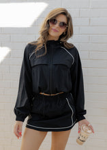 Load image into Gallery viewer, Sophie Black Windbreaker &amp; Skort Set
