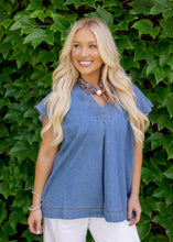 Load image into Gallery viewer, Juliet Light Denim Top
