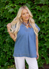 Load image into Gallery viewer, Juliet Light Denim Top
