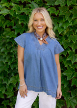 Load image into Gallery viewer, Juliet Light Denim Top

