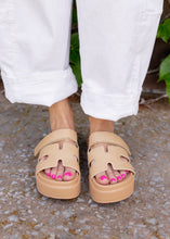 Load image into Gallery viewer, Gianna Beige Platform Slide Sandals
