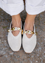 Load image into Gallery viewer, Dorothy Woven Ballet Flats - Bone
