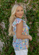 Load image into Gallery viewer, Malva Colorful Deniza Ruffle Top
