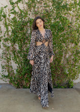 Load image into Gallery viewer, Leopard &amp; Rhinestone O'Ring Maxi Dress

