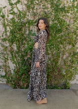 Load image into Gallery viewer, Leopard &amp; Rhinestone O'Ring Maxi Dress

