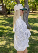 Load image into Gallery viewer, Woodland Camo Oversized Mock Neck Sweatshirt
